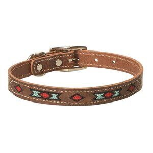 Weaver Leather Native Spirit Dog Collar - Antique Brown - 06-2101